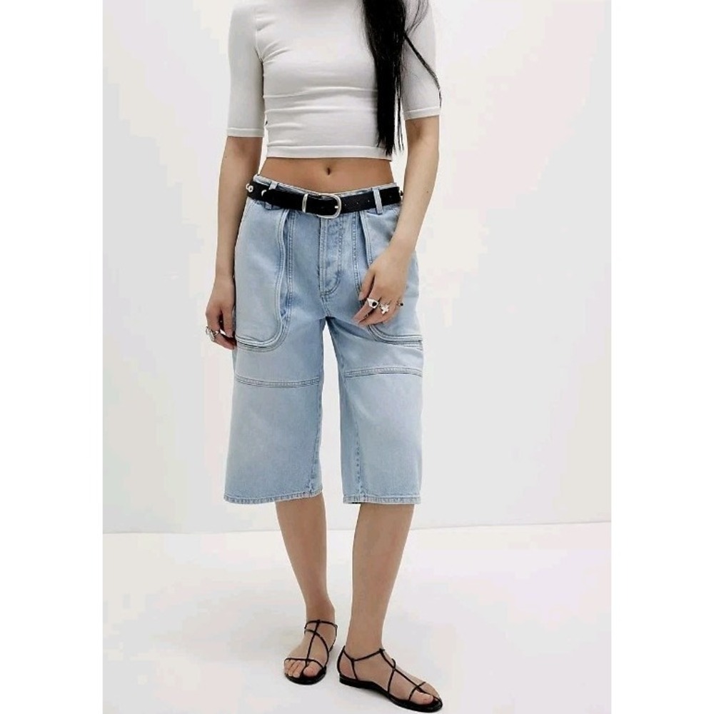 Free People Havasu Slouchy Crop Jeans (Culottes) Hoover Sz 28 NWT $148